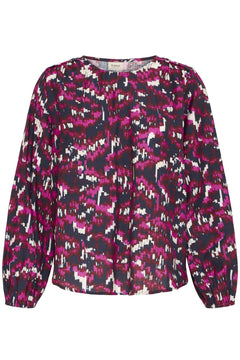 FransaFransa FRARIANA Blouse 14TopsDis Boho V - Blue Water Clothing