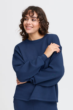 FransaFransa FRAURORA Sweatshirt 7TopsNavy Blazer - Blue Water Clothing