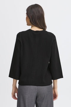 FransaFransa FRBitte Cardigan 2TopsBlack - Blue Water Clothing