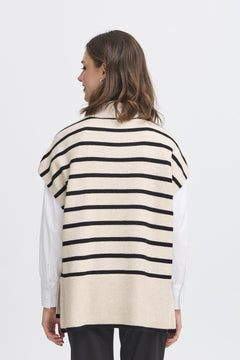 FransaFransa FRBitte Poncho 1TopsLimestone Melange - Blue Water Clothing