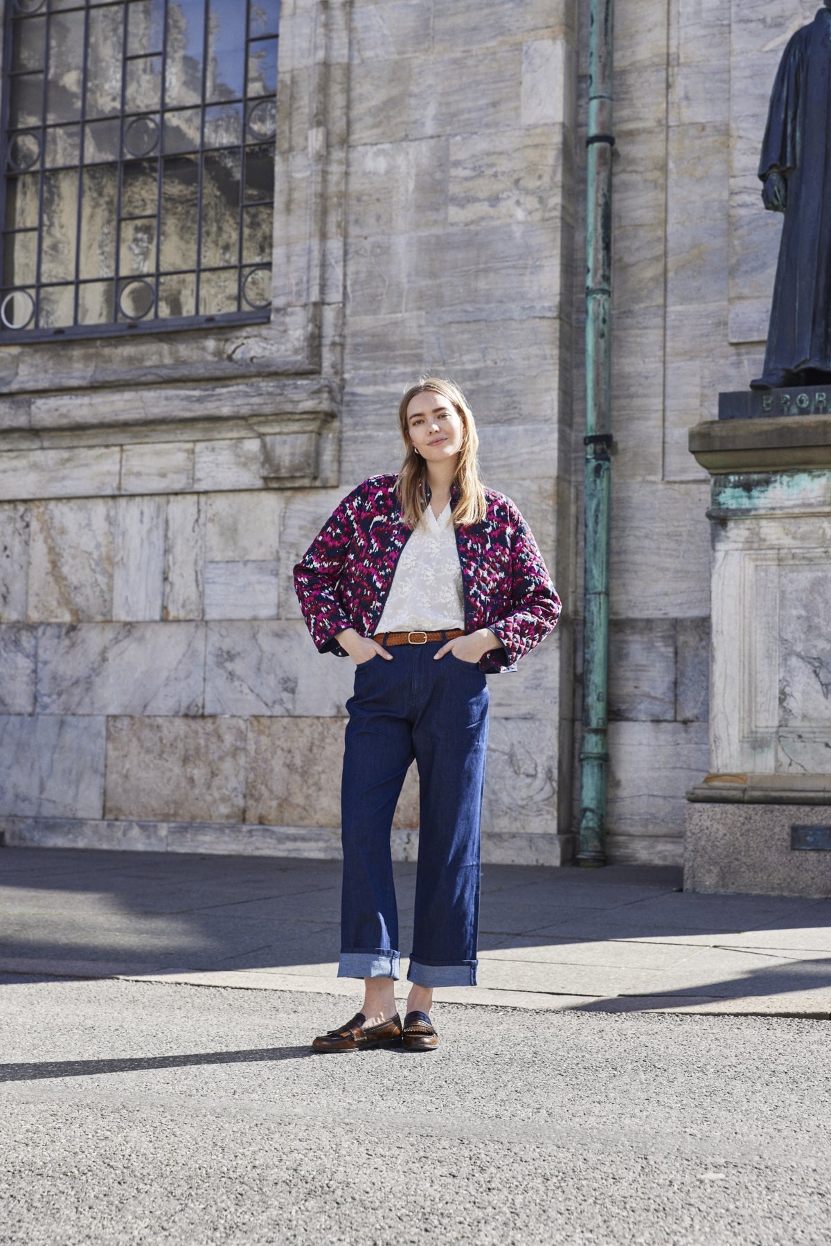 FransaFransa FRCLAUDINE Jacket 1FootwearDis Boho V - Blue Water Clothing