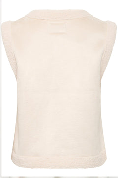 FransaFransa FRElektra Waistcoat 1TopsLimestone Melange - Blue Water Clothing