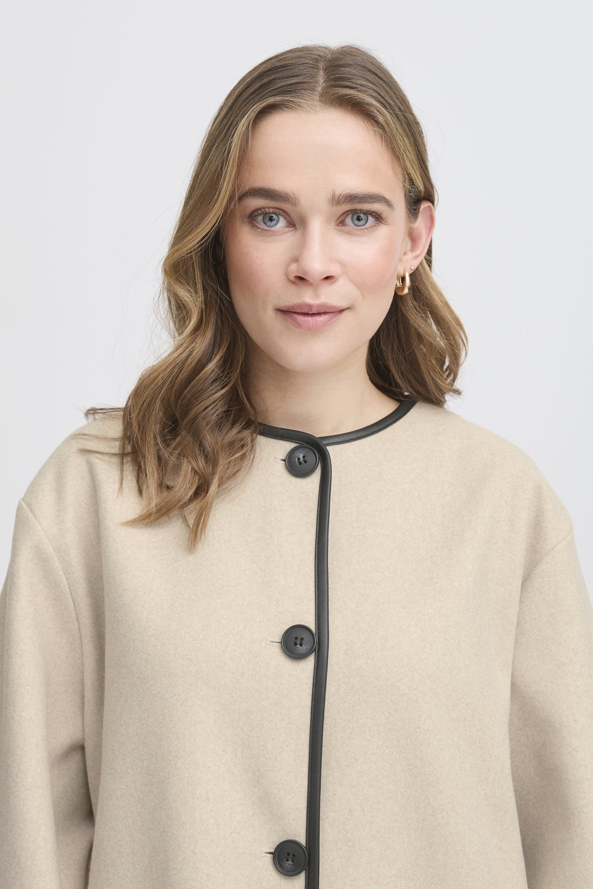 FransaFransa FRElisabeth Jacket 1Coats & JacketsLimestone Melange - Blue Water Clothing