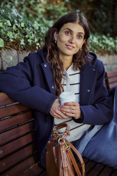 FransaFransa FREliza Duffle CoatCoats & JacketsNight Skye - Blue Water Clothing