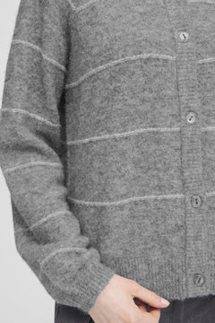 FransaFransa FRKendra Cardigan 1TopsAsphalt Melange - Blue Water Clothing