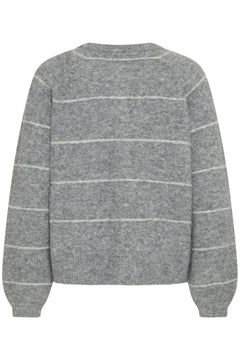 FransaFransa FRKendra Cardigan 1TopsAsphalt Melange - Blue Water Clothing
