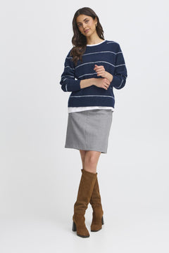 FransaFransa FRKendra Pullover 2TopsNight Skye - Blue Water Clothing