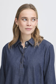 FransaFransa FRLarissa Dress 1 Raw BlueClothingRaw Blue - Blue Water Clothing