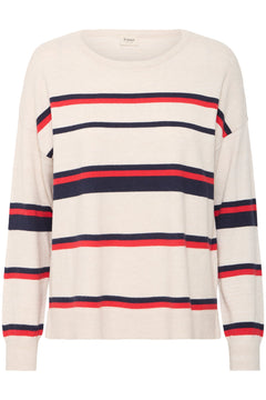 FransaFransa FRMelani Pullover 15TopsLimestone Melange - Blue Water Clothing