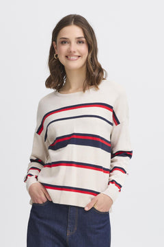 FransaFransa FRMelani Pullover 15TopsLimestone Melange - Blue Water Clothing
