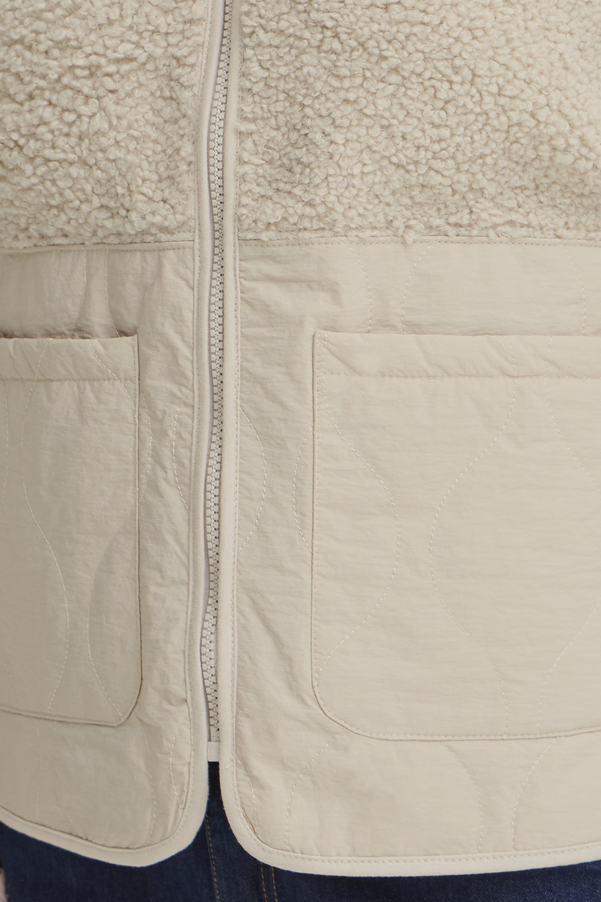 FransaFransa FRMIKALA Fleece Gilet 1FootwearPumice Stone - Blue Water Clothing