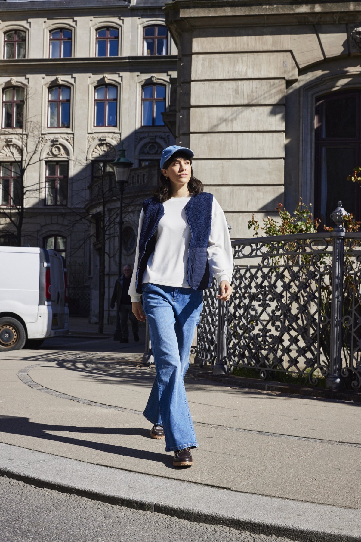 FransaFransa FRMIKALA Fleece Gilet 1FootwearPumice Stone - Blue Water Clothing