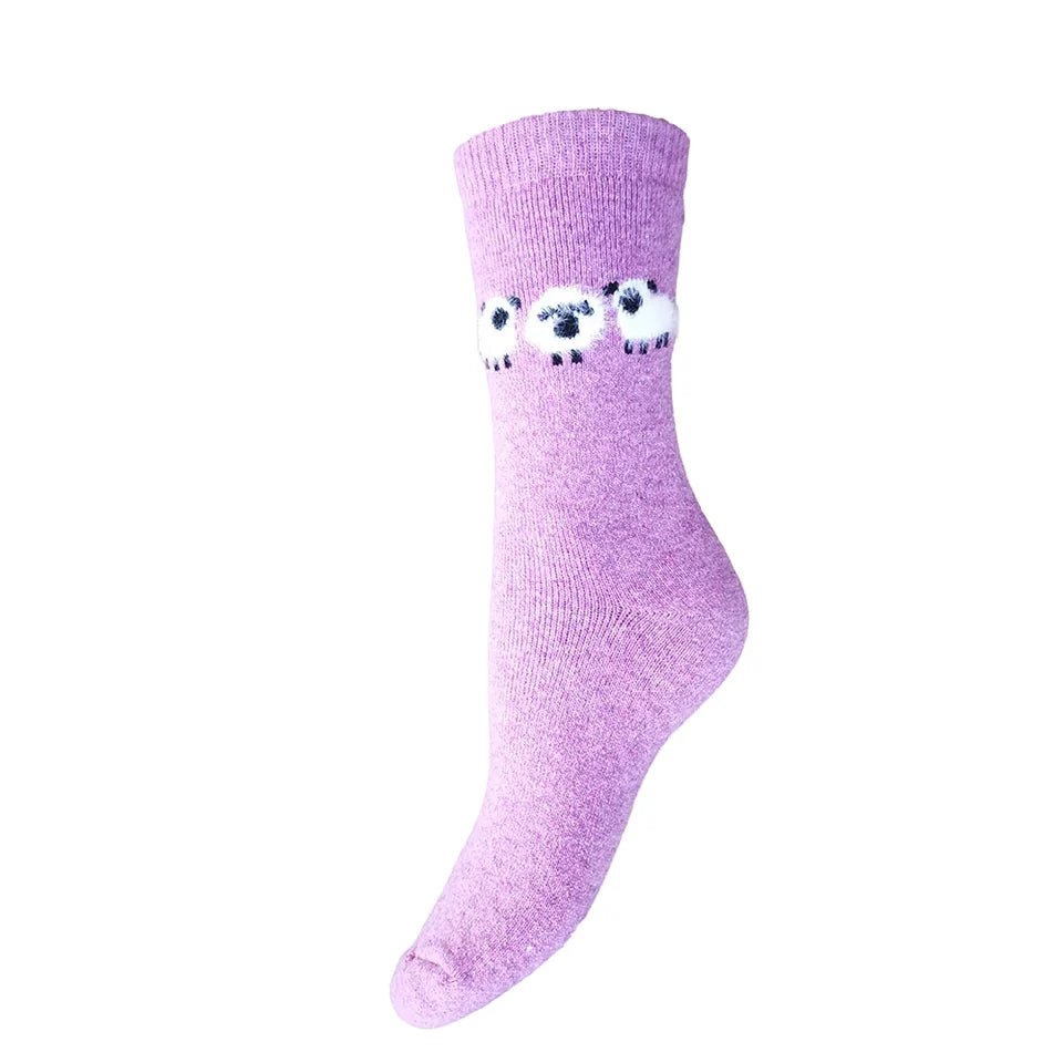 Gemjar Flock Of Fluffy Sheep Wool SocksPink - Blue Water Clothing