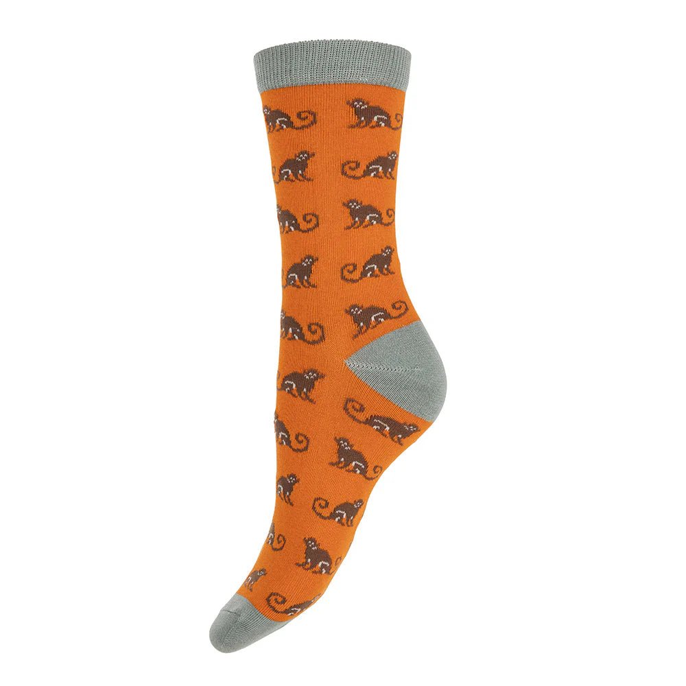 GemjarGemjar Orange Funky Monkey Bamboo socksSocksOrange - Blue Water Clothing