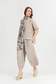 GrizasGrizas 52730 - ST 1 Linen BlouseTopsPutty - Blue Water Clothing