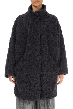 GrizasGrizas 71357 Teddy Coat Dark greyCoats & JacketsDark Grey - Blue Water Clothing