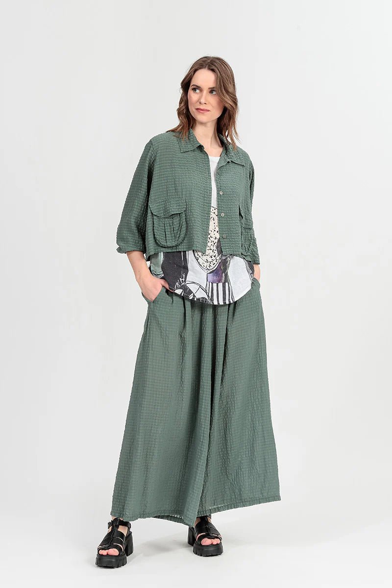 GrizasGrizas 71385 - S28 Silk JacketCoats & JacketsBeige Check - Blue Water Clothing
