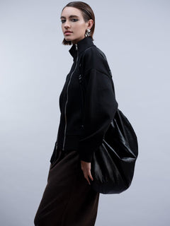 HaakoHaako Black Asymmetric Two Zip Jacket H2048JacketBlack - Blue Water Clothing