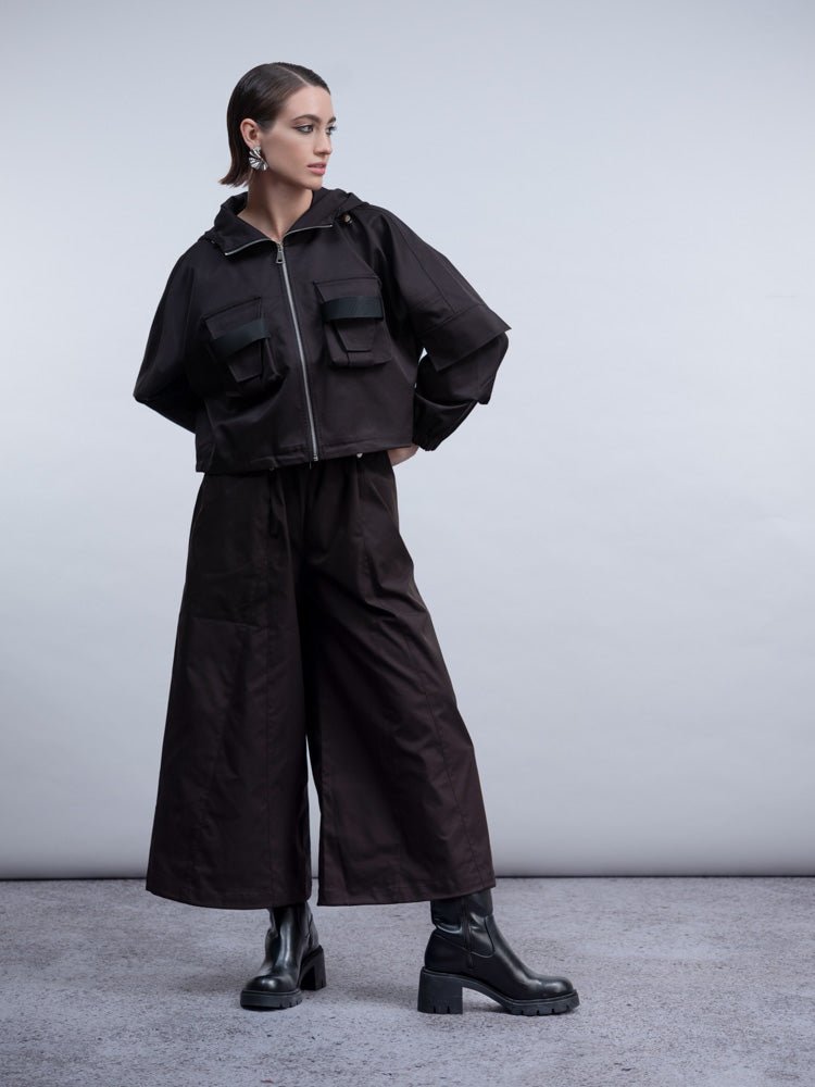 HaakoHaako Black Hooded Utility Jacket H2007JacketBlack - Blue Water Clothing