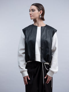 Haako Black Toggled Waistcoat H2010Black - Blue Water Clothing