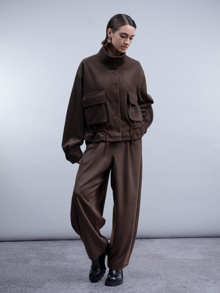 HaakoHaako Chocolate Toggle Jacket H2050JacketChocolate - Blue Water Clothing
