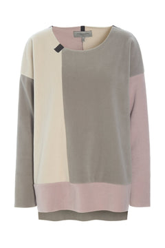 Henriette Steffensen 1369 Patch Sweater Elephant - Blue Water Clothing