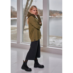 Henriette SteffensenHenriette Steffensen Fleece Flare Trouser 3/4 LengthBottomsSoft Black - Blue Water Clothing