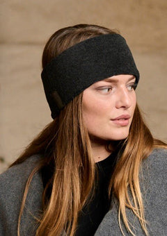 Henriette SteffensenHenriette Steffensen Fleece HeadbandAccessoriesSoft Black - Blue Water Clothing