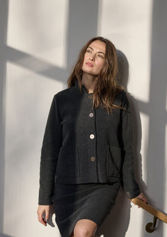 Henriette SteffensenHenriette Steffensen Fleece Jacket 7164Coats & JacketsSoft Black - Blue Water Clothing