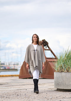 Henriette SteffensenHenriette Steffensen Fleece Poncho 4120ClothingDusty Blue - Blue Water Clothing