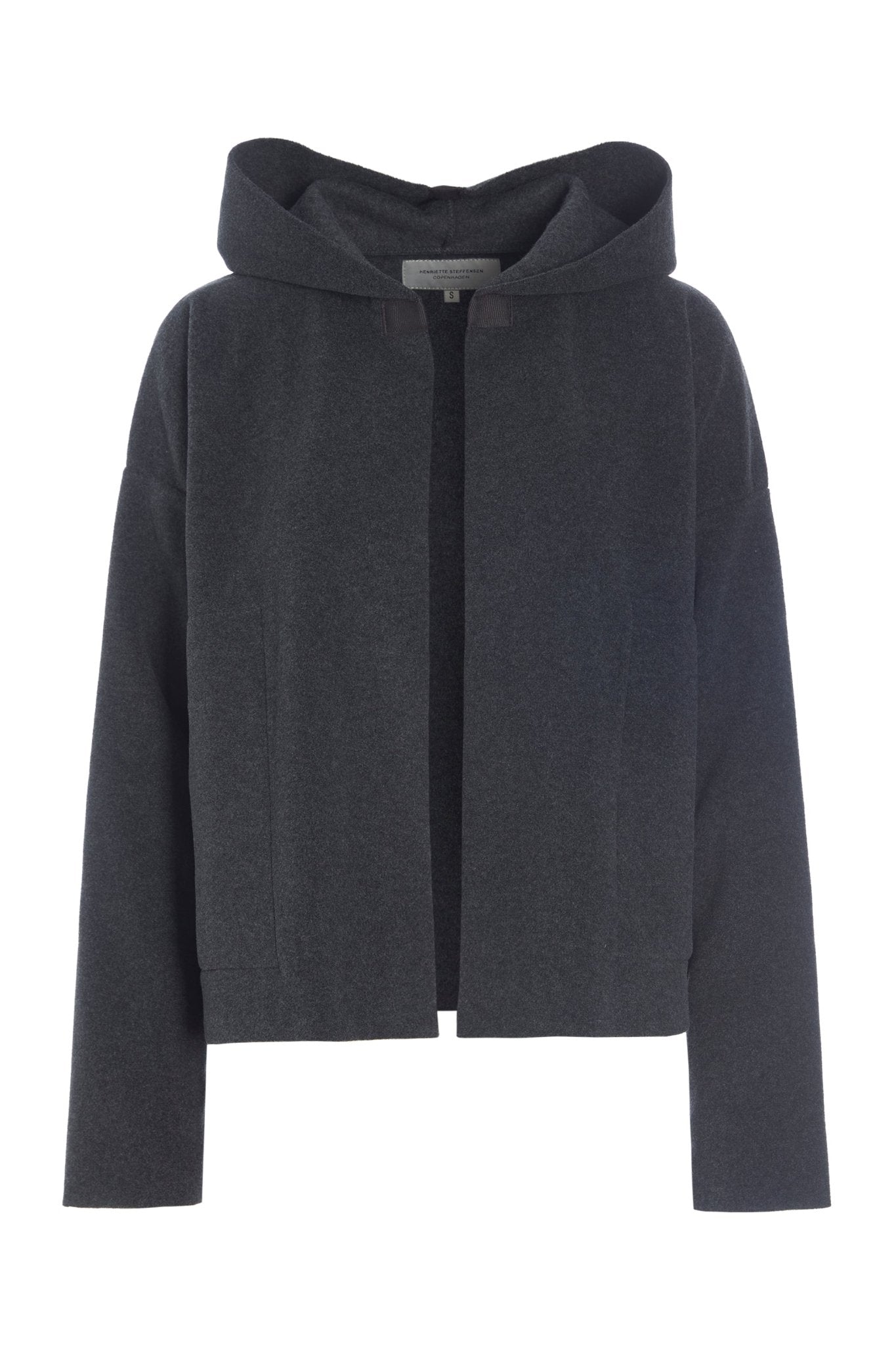 Henriette SteffensenHenriette Steffensen Fleece Sporty CardiganTopsSoft Black - Blue Water Clothing