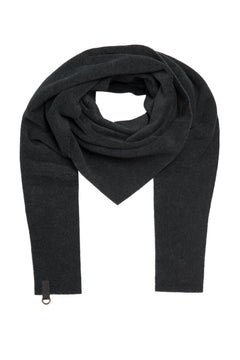 Henriette SteffensenHenriette Steffensen Fleece Triangle ScarfAccessoriesSoft Black - Blue Water Clothing