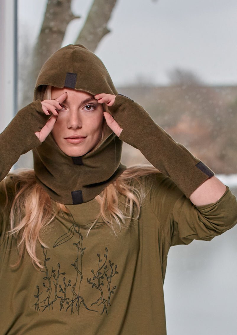 Henriette SteffensenHenriette Steffensen Fleece Wrist WarmersAccessoriesDark Moss - Blue Water Clothing