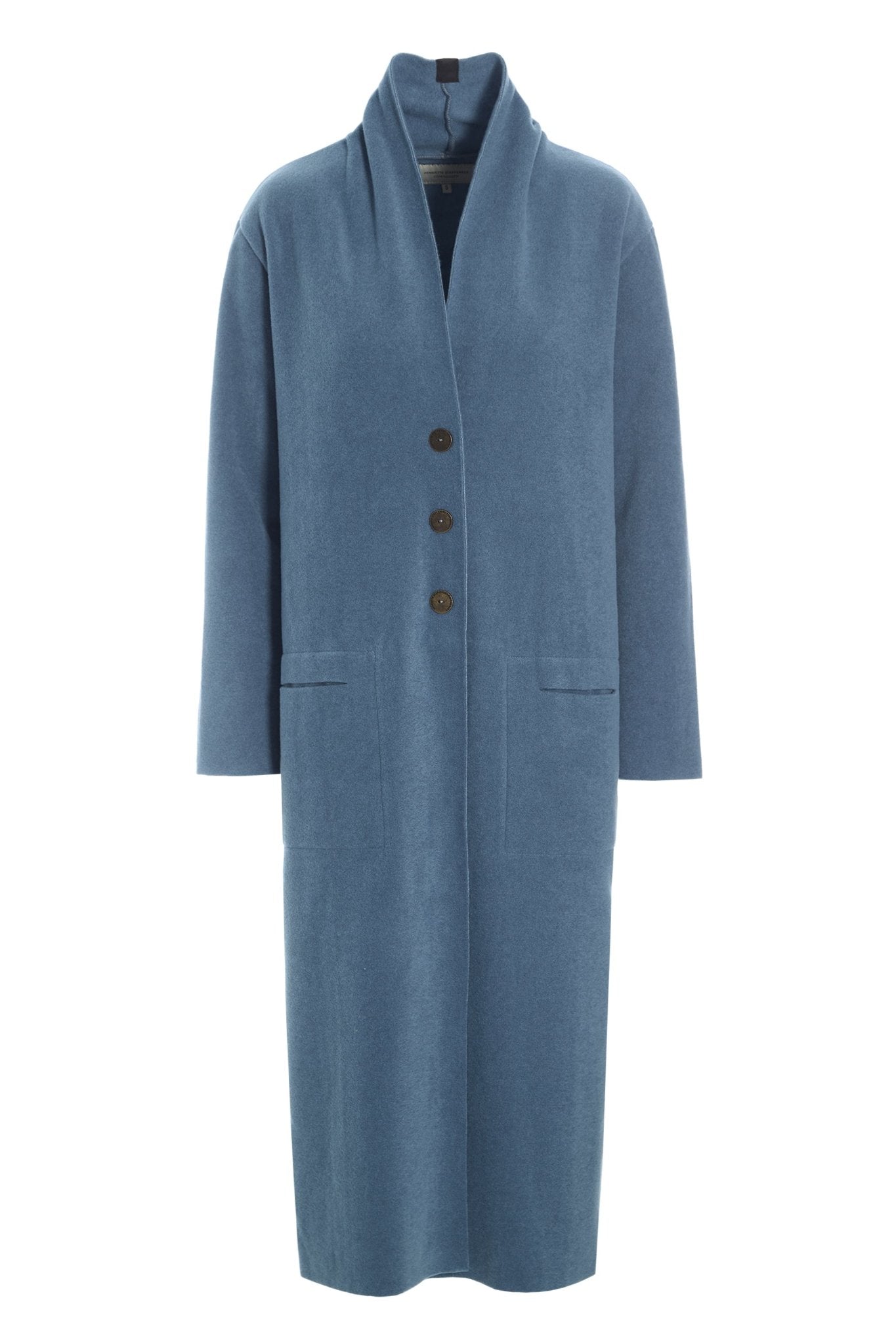 Henriette SteffensenHenriette Steffensen Maxi Fleece Cardigan 7162ClothingDusty Blue - Blue Water Clothing