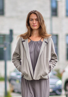 Henriette SteffensenHenriette Steffensen Sporty Fleece CardiganTopsEvening Blue - Blue Water Clothing