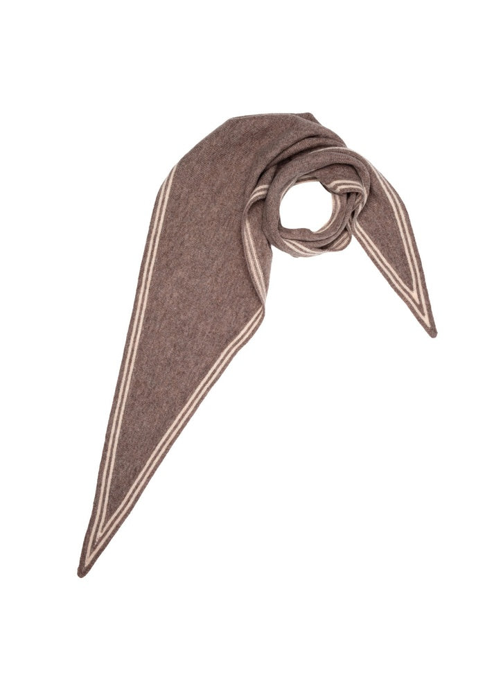 Elie Beaumont Triangle Wool Neck Tie scarf - Coffee-6044.3