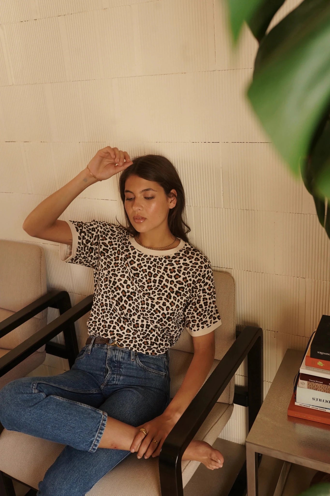 In April 1986In April 1986 Andrea Leopard Print T-ShirtTopsLeopard - Blue Water Clothing