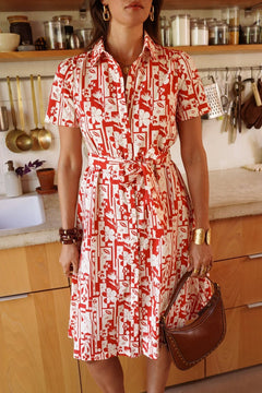 In April 1986In April 1986 Jalne Red Floral DressDressesRed - Blue Water Clothing