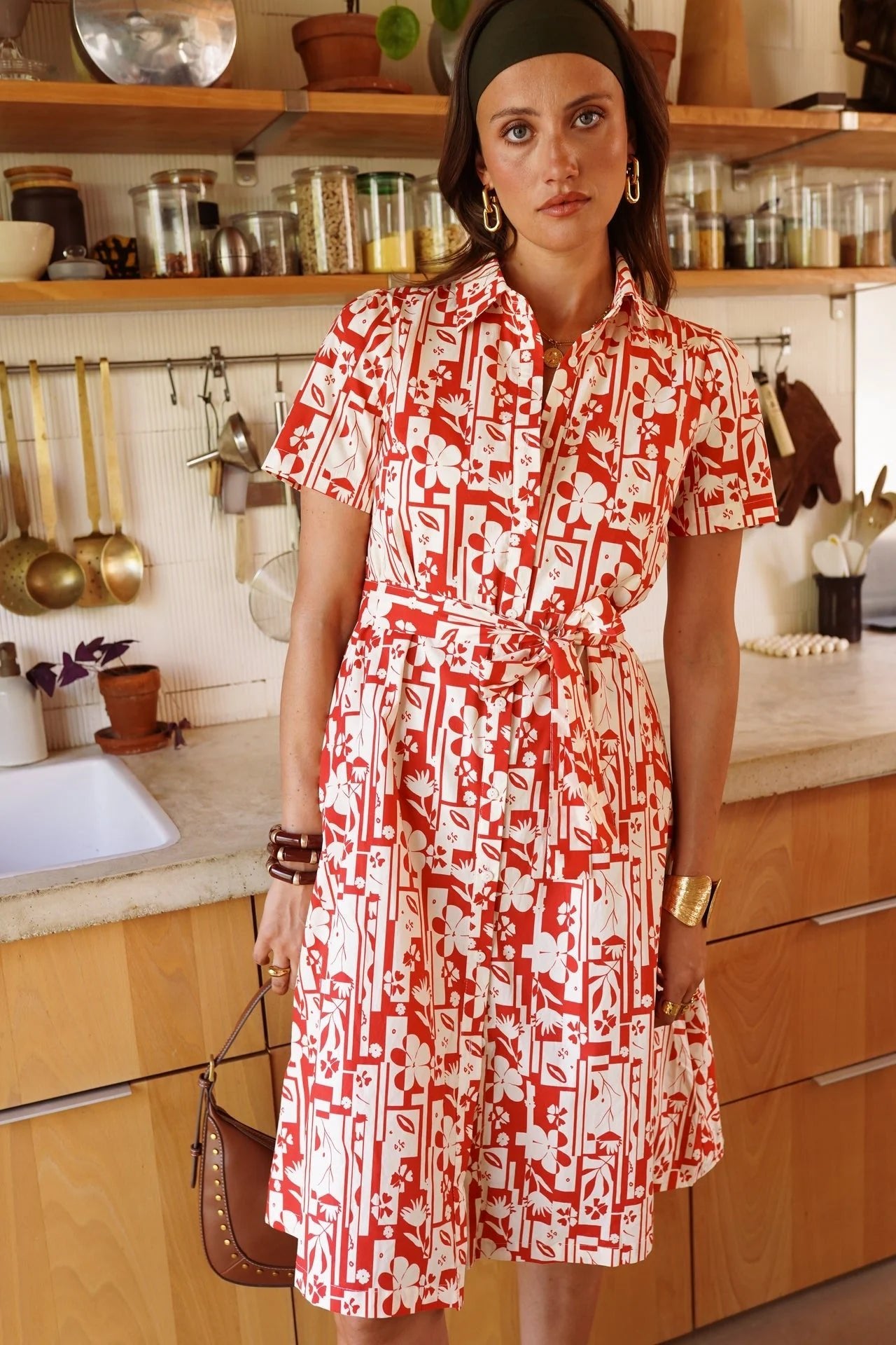 In April 1986In April 1986 Jalne Red Floral DressDressesRed - Blue Water Clothing