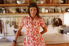 In April 1986In April 1986 Jalne Red Floral DressDressesRed - Blue Water Clothing