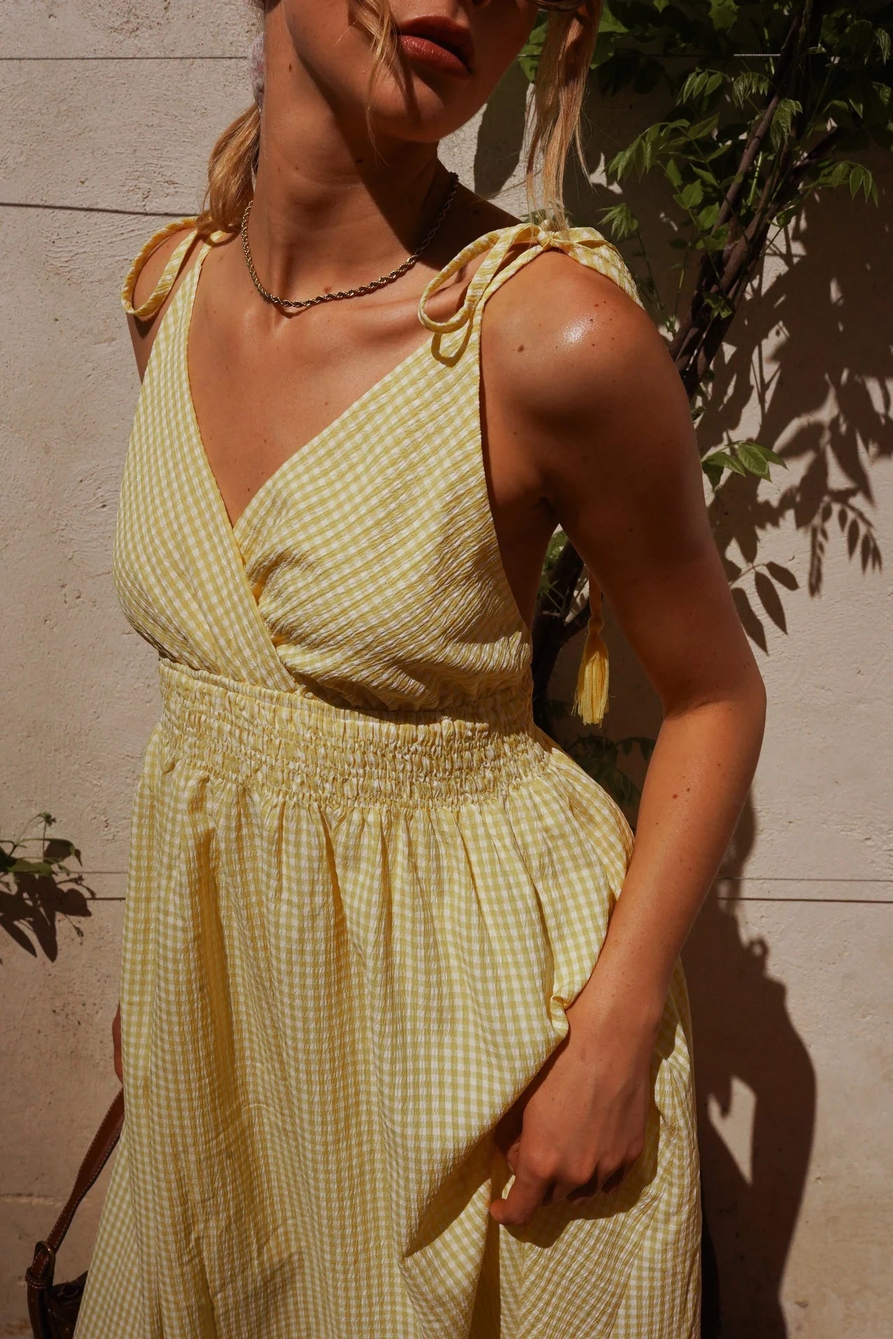 In April 1986In April 1986 Tosca Gingham DressDressesYELLOW - Blue Water Clothing