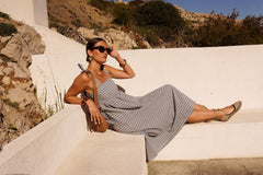 In April 1986In April 1986 Ventara Blue Check Midi DressDressesBlue - Blue Water Clothing