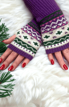 Jess & LouJess & Lou Nordic Fingerless Glove/Wrist WarmerAccessoriesPurple - Blue Water Clothing