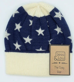 Jess & LouJess & Lou Super Star Beanie HatHatsBlack - Blue Water Clothing