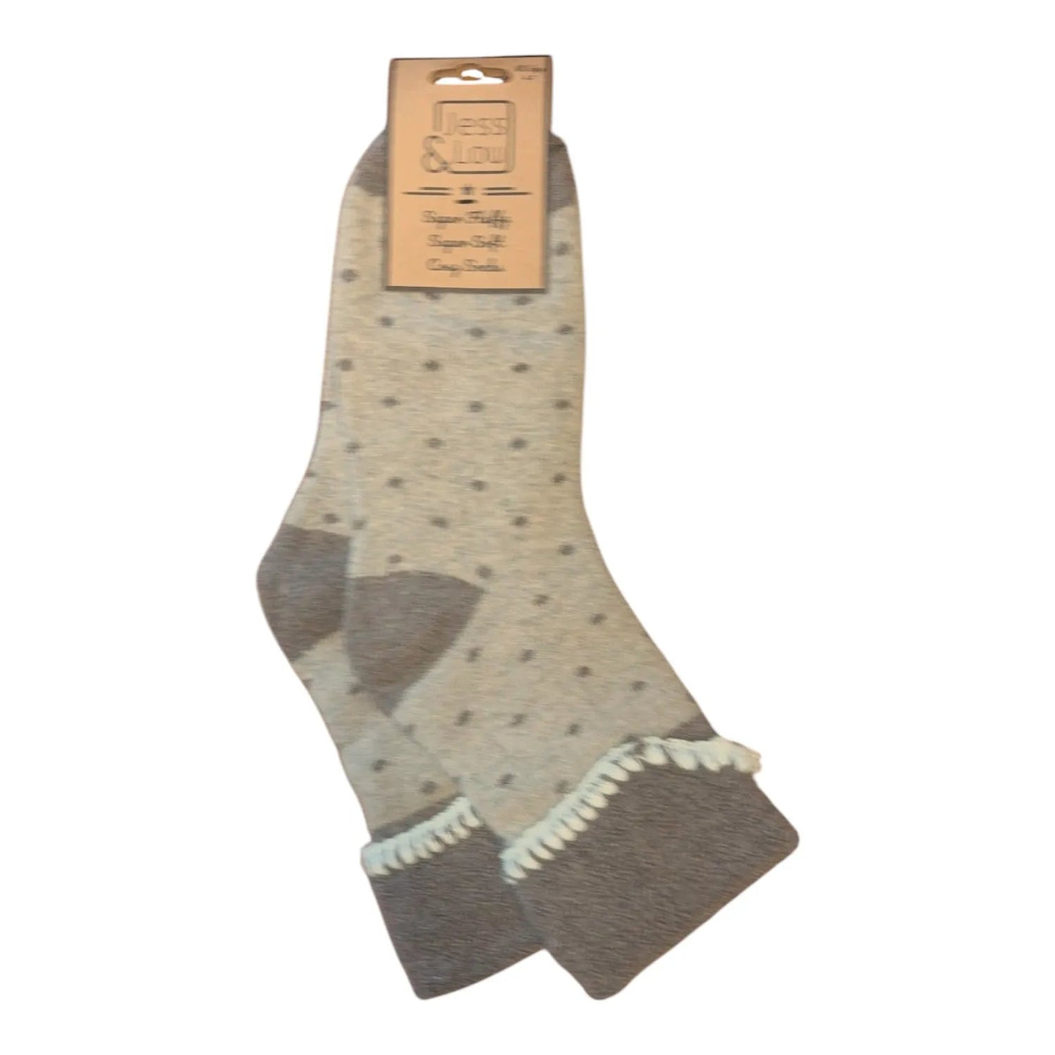 Jess & LouJess & Lou Dot Cuff Cosy Socks CappuccinoAccessories - Blue Water Clothing