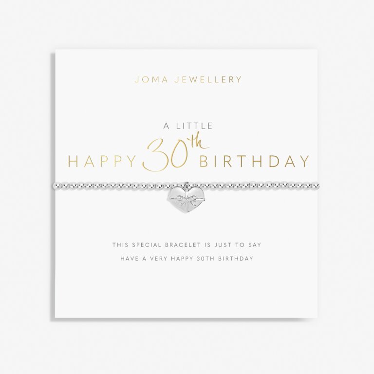 Joma Jewellery A Little 'Happy 30th Birthday' Bracelet - Blue Water Clothing