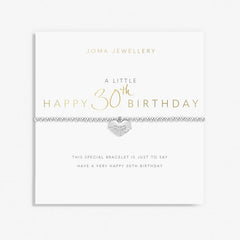 Joma Jewellery A Little 'Happy 30th Birthday' Bracelet - Blue Water Clothing