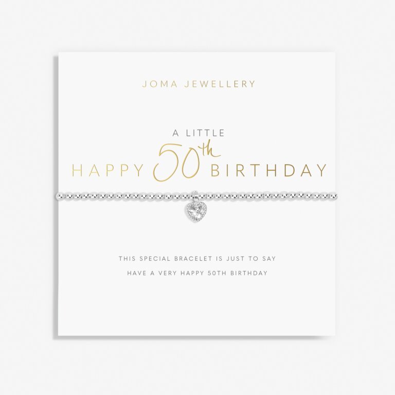 Joma Jewellery A Little 'Happy 50th Birthday' Bracelet - Blue Water Clothing