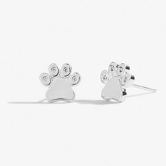 Joma Jewellery 'Love Has Four Paws' Beautifully Boxed A Little Earrings in Silver Plating - Blue Water Clothing