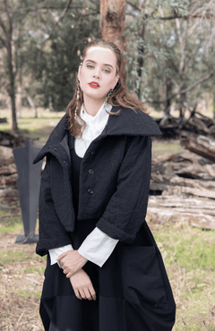 Large Collar Woven Jacket - Blue Water Clothing